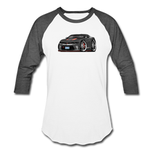2017 Chevrolet Camaro RS 50th Anniversary Edition Car Art Baseball T-Shirt - white/charcoal