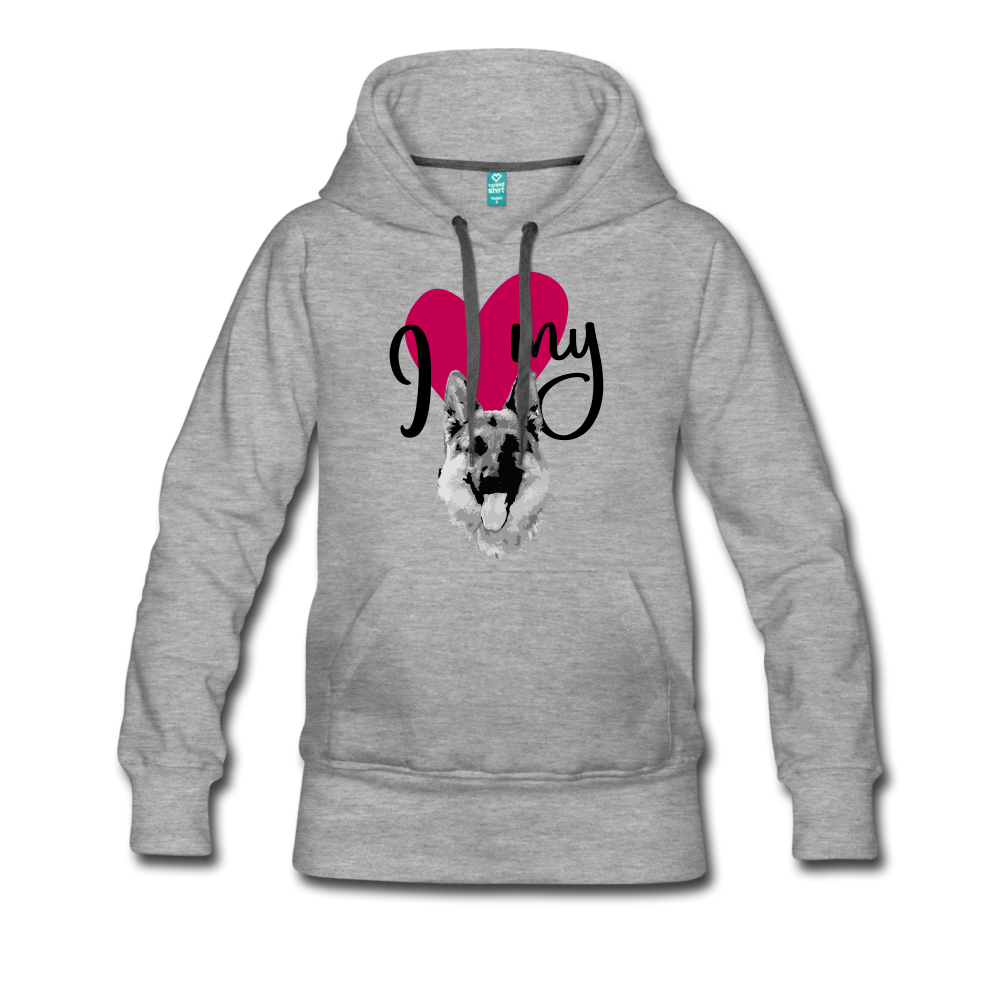 I Love My Dog Women’s Premium Hoodie - heather gray