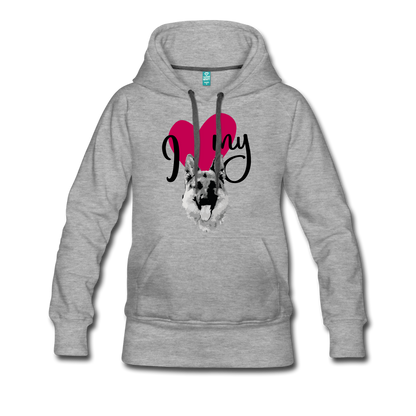 I Love My Dog Women’s Premium Hoodie - heather gray