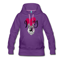 I Love My Dog Women’s Premium Hoodie - purple