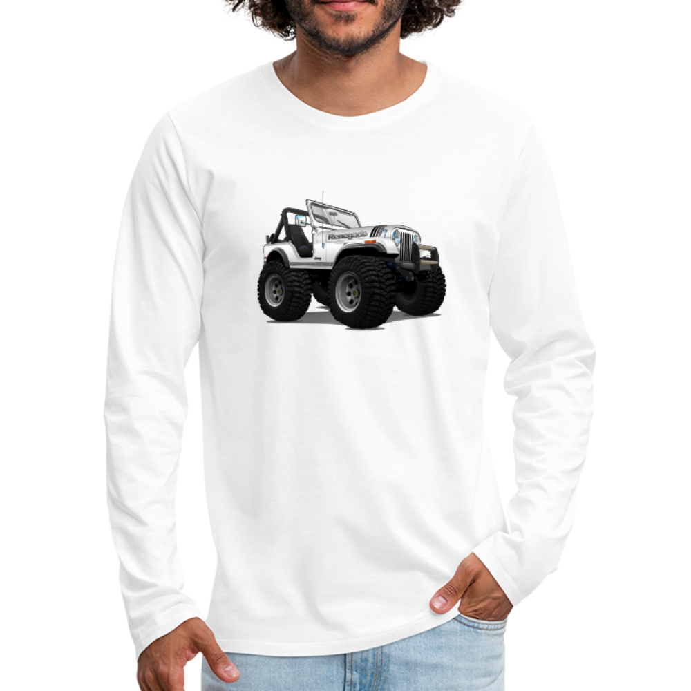 Jeep CJ Renegade Men's Premium Long Sleeve T-Shirt - white