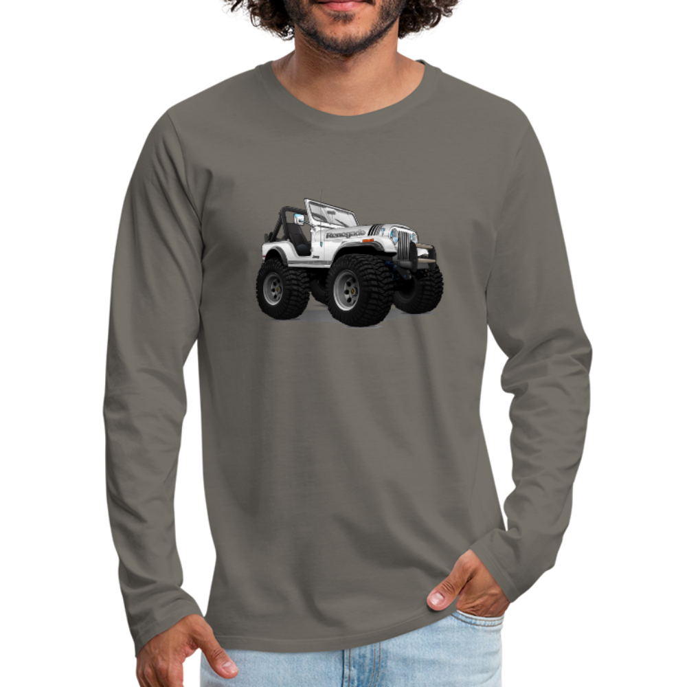 Jeep CJ Renegade Men's Premium Long Sleeve T-Shirt - asphalt gray