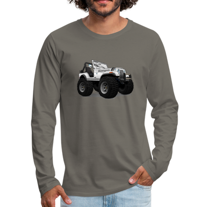 Jeep CJ Renegade Men's Premium Long Sleeve T-Shirt - asphalt gray