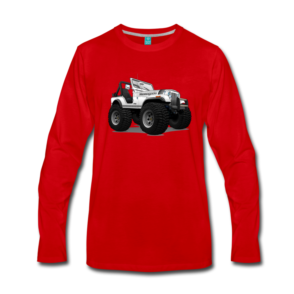 Jeep CJ Renegade Men's Premium Long Sleeve T-Shirt - red
