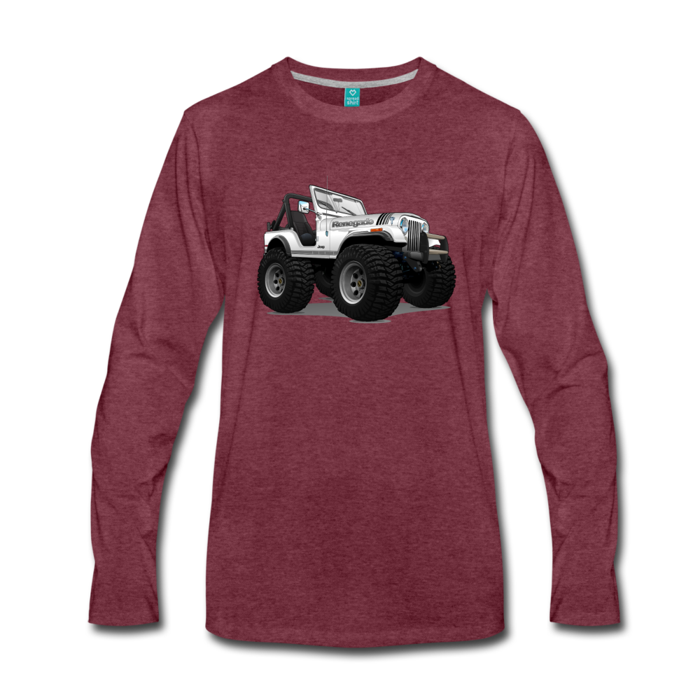 Jeep CJ Renegade Men's Premium Long Sleeve T-Shirt - heather burgundy