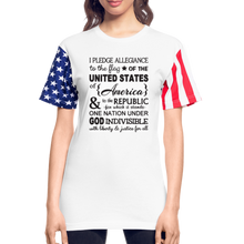 I Pledge Allegiance to the Flag Unisex Stars & Stripes T-Shirt - white