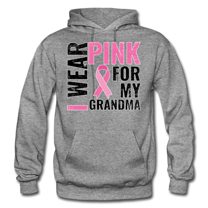 I Wear Pink for my Grandman Gildan Heavy Blend Adult Hoodie - graphite heather