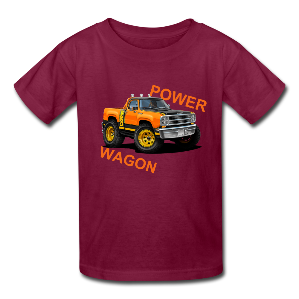 Dodge Power Wagon Youth T-Shirt - burgundy