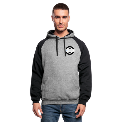 Joel's Colorblock Hoodie - heather gray/black