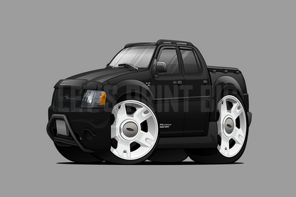 Car Art Sport Trac Hot Rod Cartoon Wall Decal