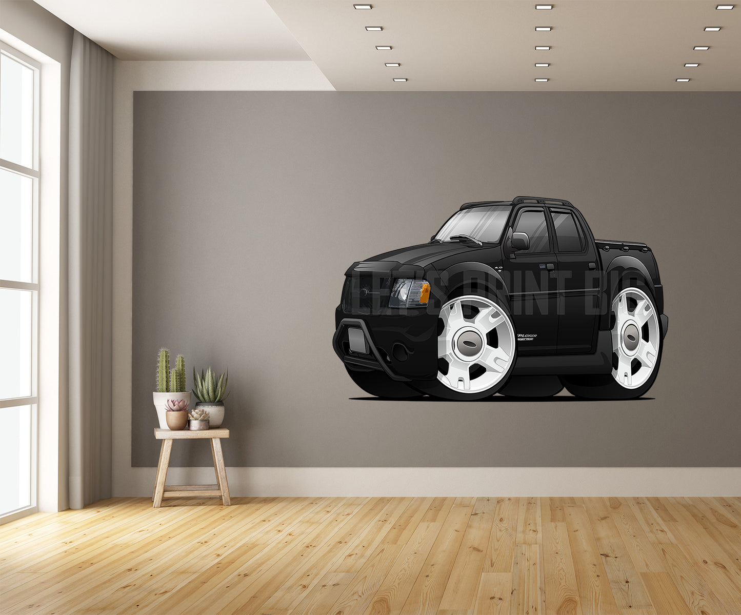 Car Art Sport Trac Hot Rod Cartoon Wall Decal