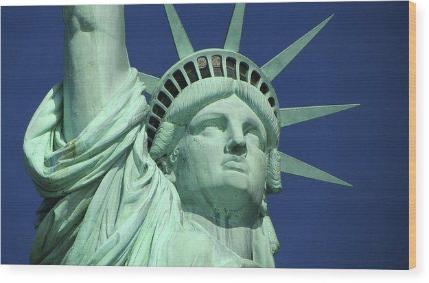 Statue Of Liberty Close - Wood Print