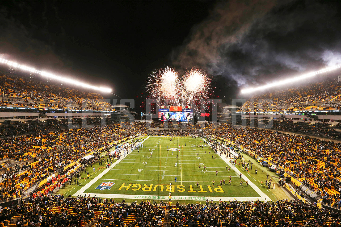 Heinz Field Football Stadium Steelers Wallpaper Night Mural proof
