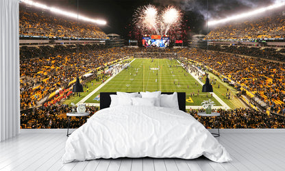 Heinz Field Football Stadium Steelers Wallpaper Night Mural bedroom