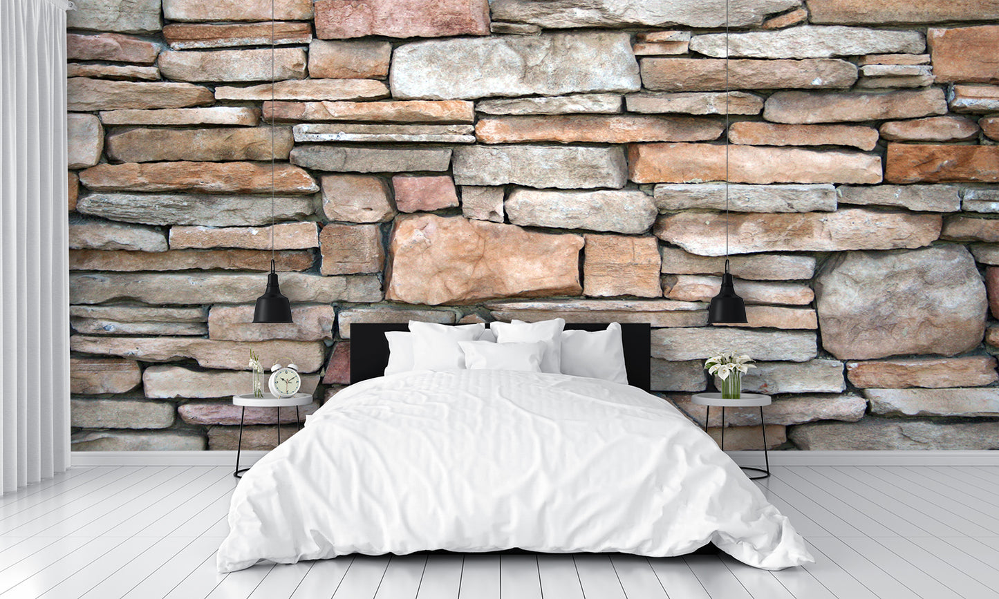Stone Wall Texture Mural Wallpaper