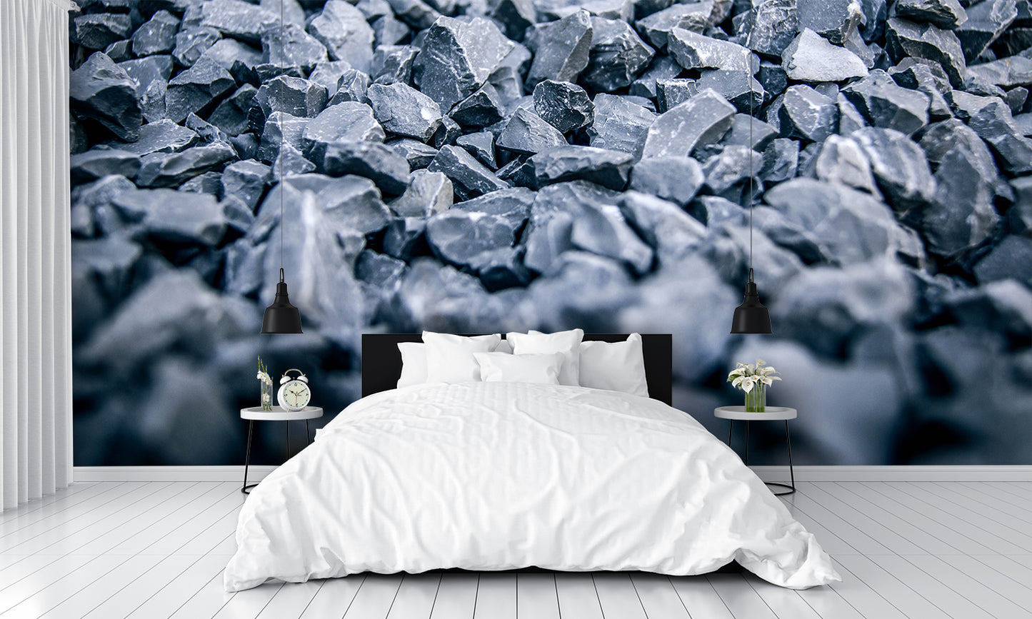 Closeup Gravel Texture Mural Wallpaper