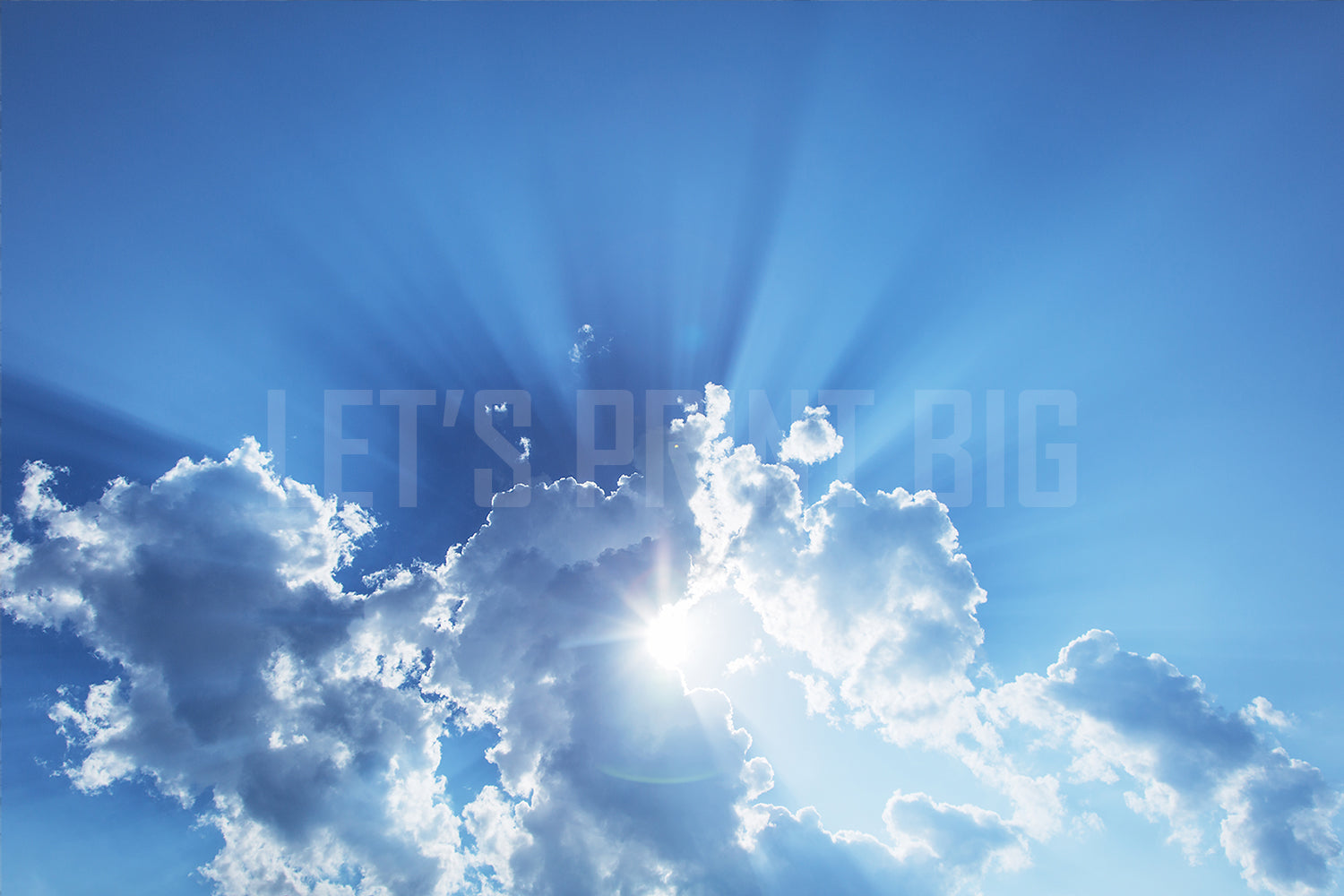 Wall Mural Sunlight rays wallpaper Among White Clouds proof