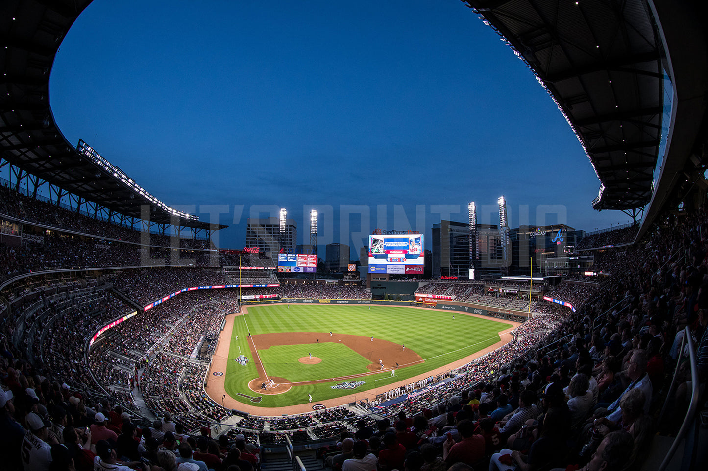 Truist Park Baseball Diamond Field Custom Designed Wallpaper