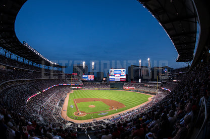 Truist Park Baseball Diamond Field Custom Designed Wallpaper