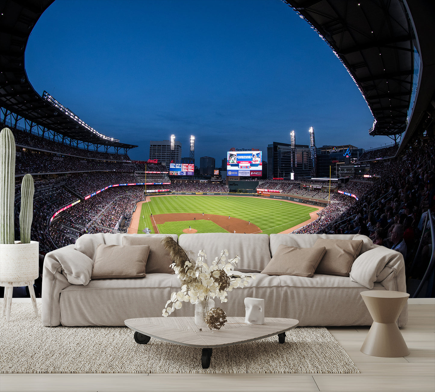 Truist Park Baseball Diamond Field Custom Designed Wallpaper