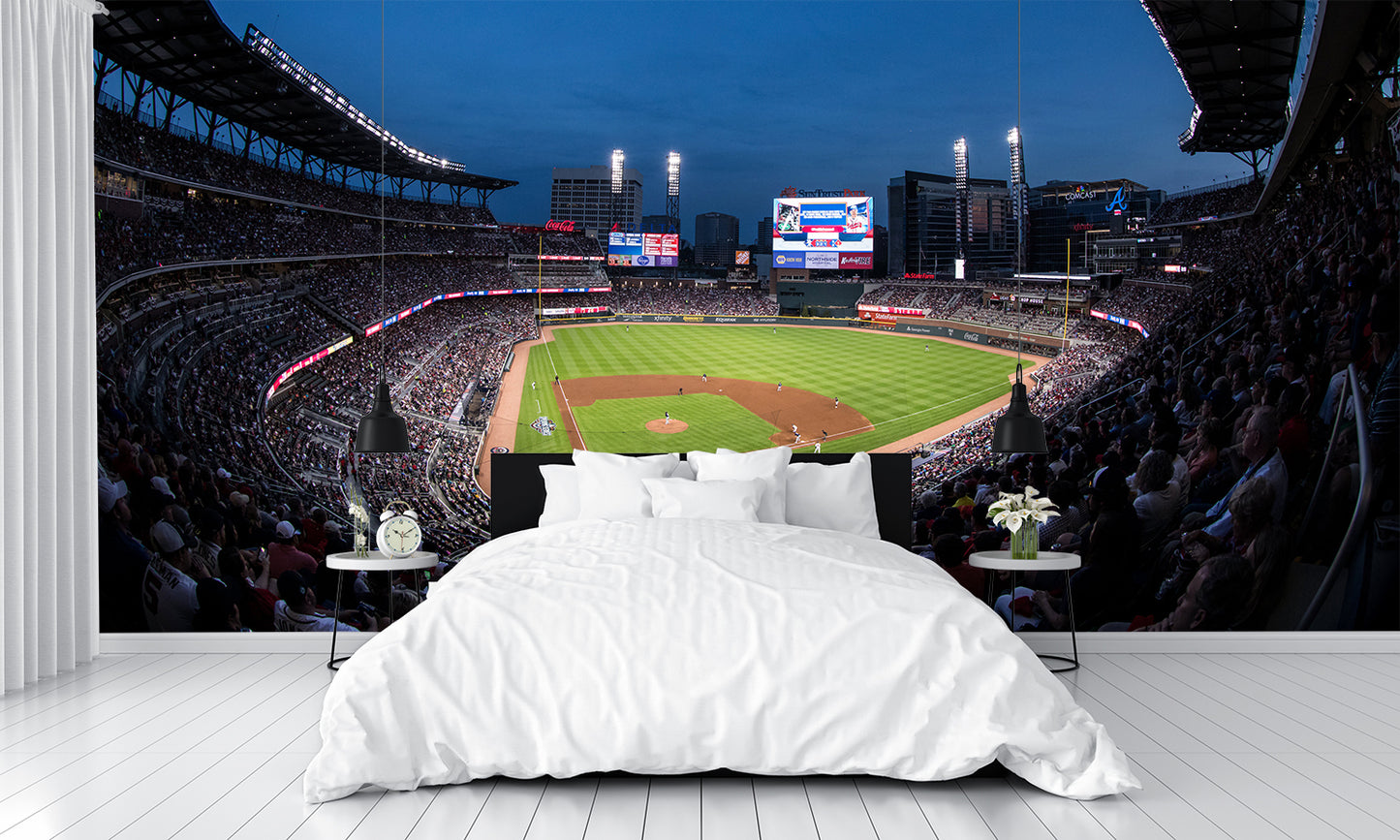 Truist Park Baseball Diamond Field Custom Designed Wallpaper