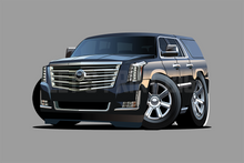 Cadillac Car Art SUV Truck Cartoon Wall Decal