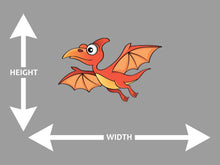Teradactyl Cartoon Red Wall Art Decal