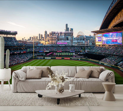 T-Mobile Park Stadium Baseball Diamond Field Custom Designed Wallpaper