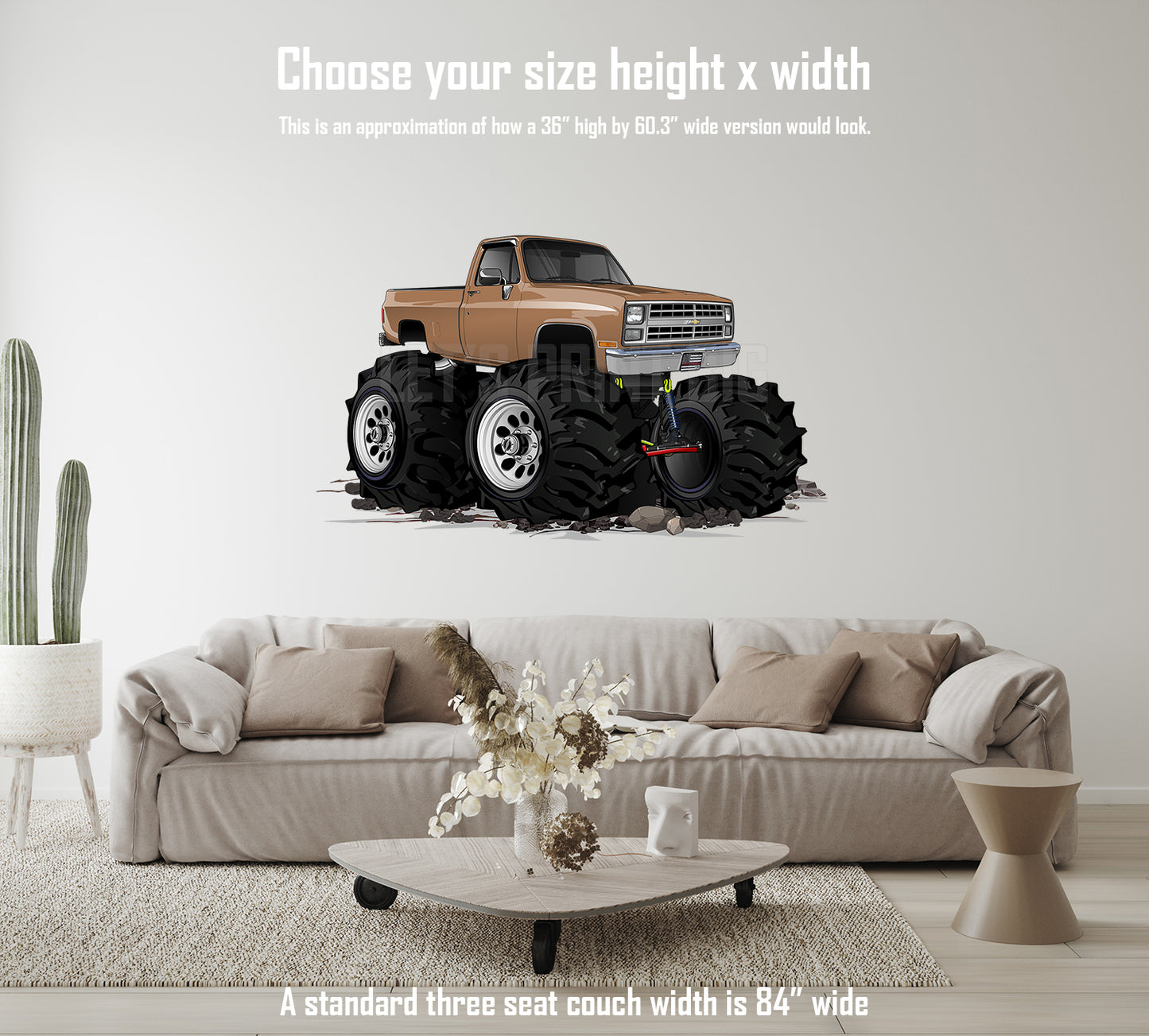 1986 4x4 Pickup Truck Car Art Wall Decal