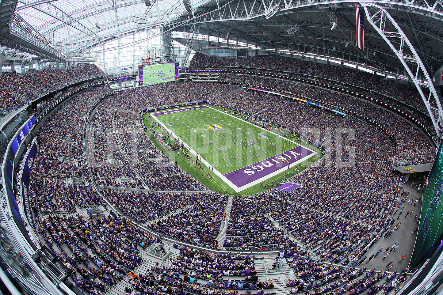 US Bank Stadium Football Wall Mural