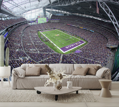 US Bank Stadium Football Wall Mural