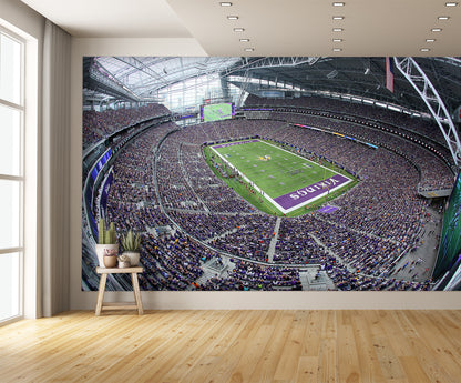 US Bank Stadium Football Wall Mural