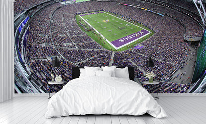 US Bank Stadium Football Wall Mural
