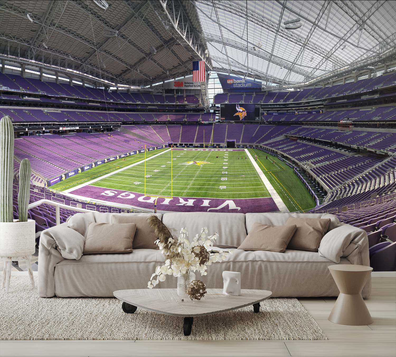 Empty US Bank Stadium Football Wall Mural