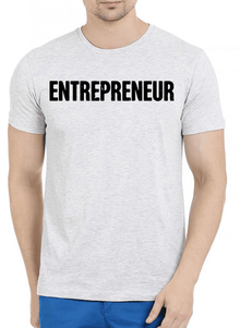 Entrepreneur Half Sleeves Melange T-shirt