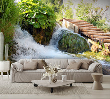 Beautiful Waterfall Wallpaper Nice Waterfall Wall Mural couch