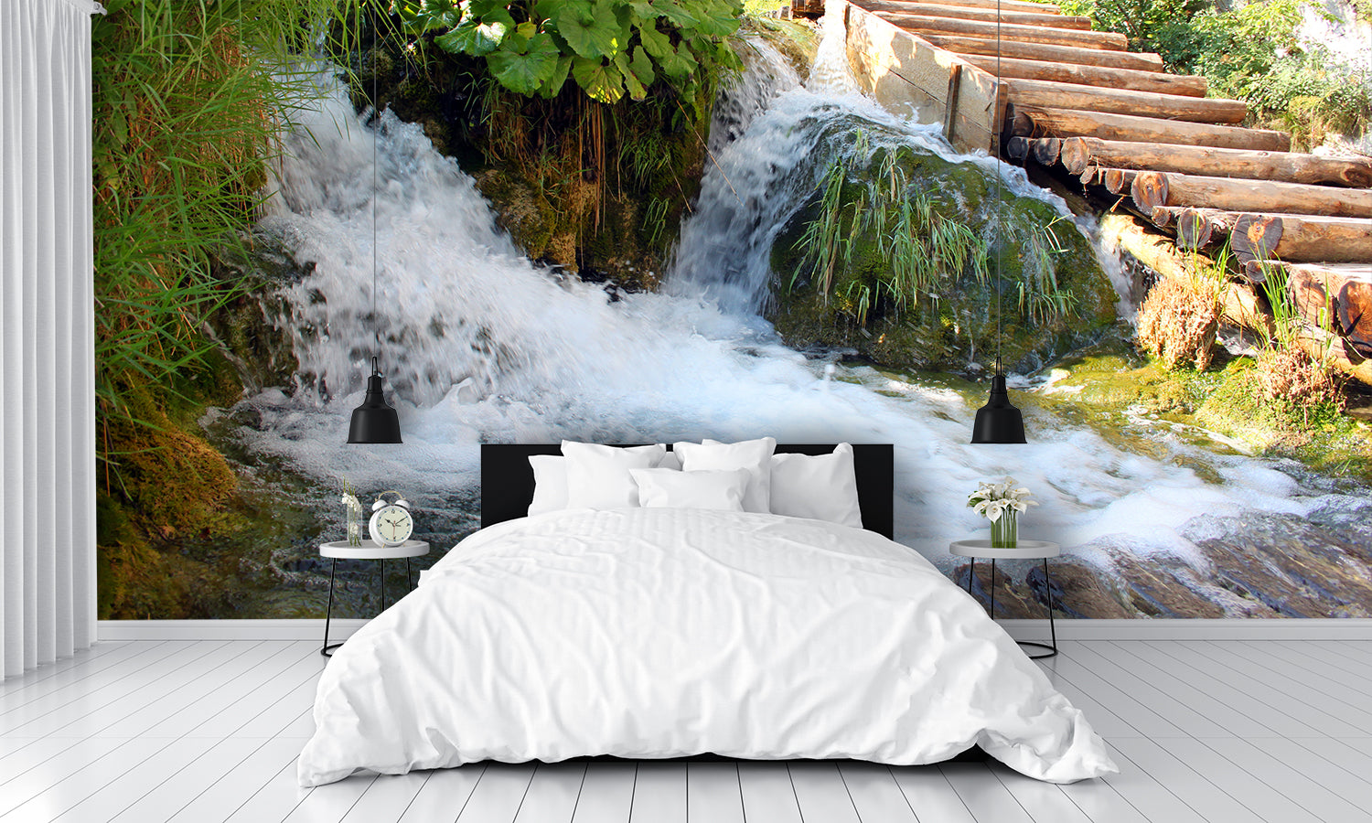 Beautiful Waterfall Wallpaper Nice Waterfall Wall Mural bedroom