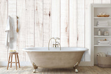 Whitewash Wood Plank Fence Wallpaper Mural