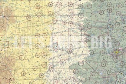 Aeronautical Chart Wichita Wall Mural