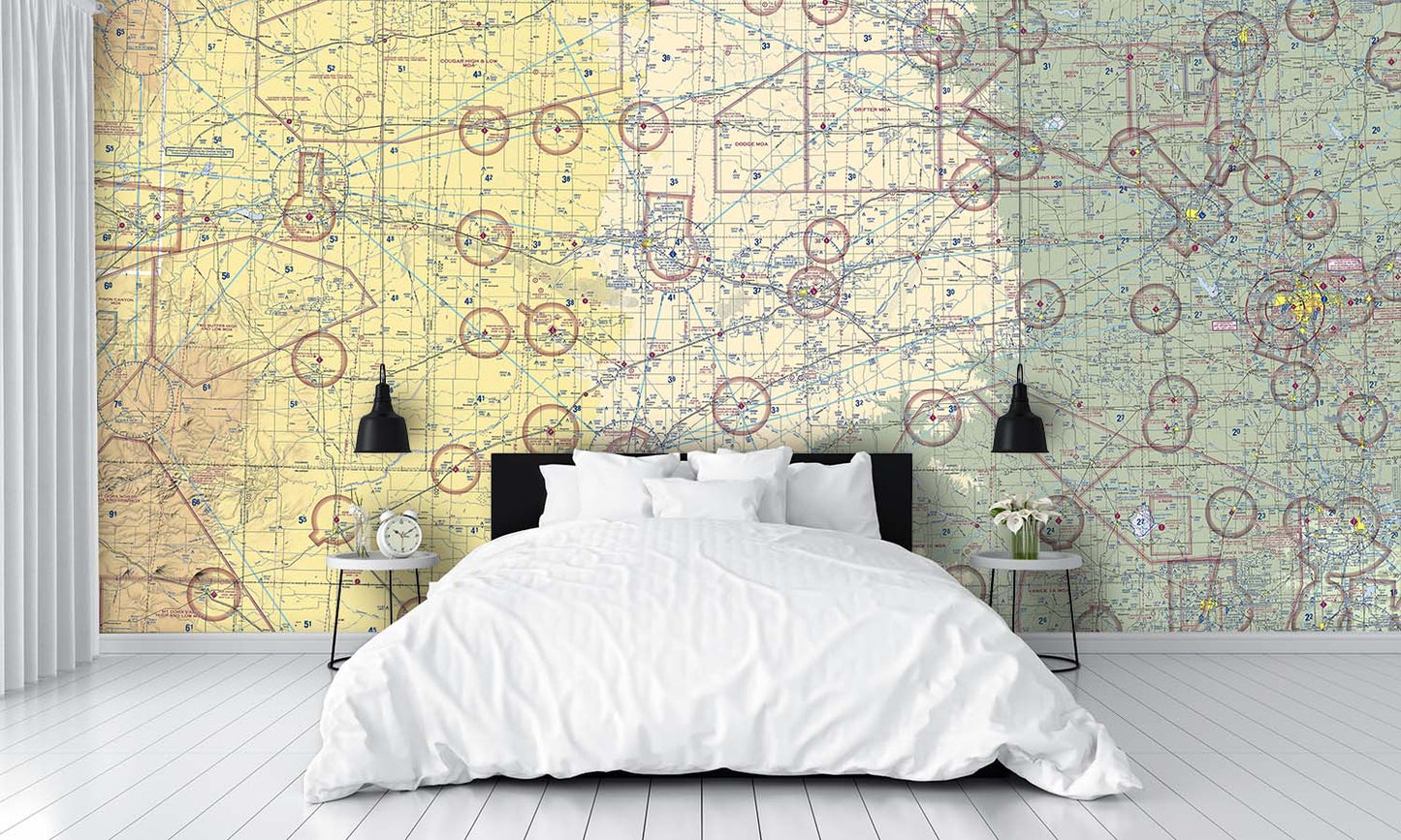 Aeronautical Chart Wichita Wall Mural