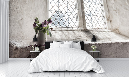 Window with Vase of Flowers Mural Wallpaper
