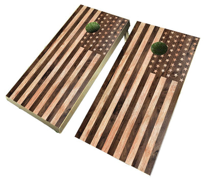American Flag CornHole Wood Design Board Wrap Decal set