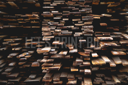 Stacked Wood Board Texture Mural Wallpaper