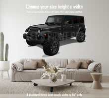2017 Jeep Wrangler Sahara JK 4x4 Black Muscle Car Art Wall Decal